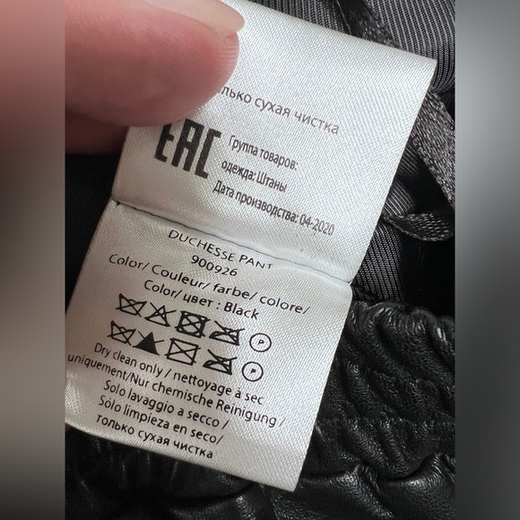 Remain Birger Christensen Leather Wide Leg Pants Sz 8 - Picture 14 of 14